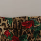 Chic Floral Leopard A-Line Mini Skirt