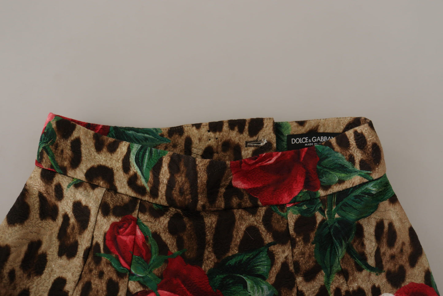 Chic Floral Leopard A-Line Mini Skirt