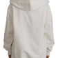 Chic White Hooded Pullover Sweater