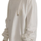 Chic White Hooded Pullover Sweater