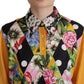 Elegant Yellow Cashmere Silk Blend Sweater
