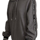 Elegant Gray Cotton Hooded Sweatshirt