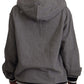 Elegant Gray Cotton Hooded Sweatshirt