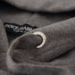 Elegant Gray Cotton Hooded Sweatshirt