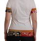 Elegant Patchwork Print Cotton Tee