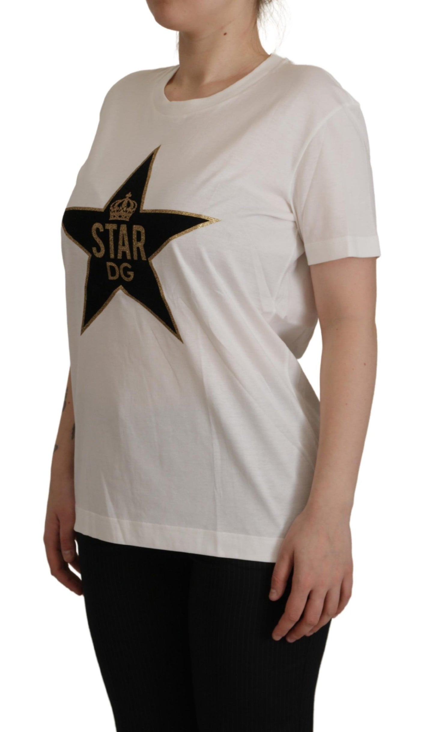 Iconic Crown Star Print Crew Neck Tee