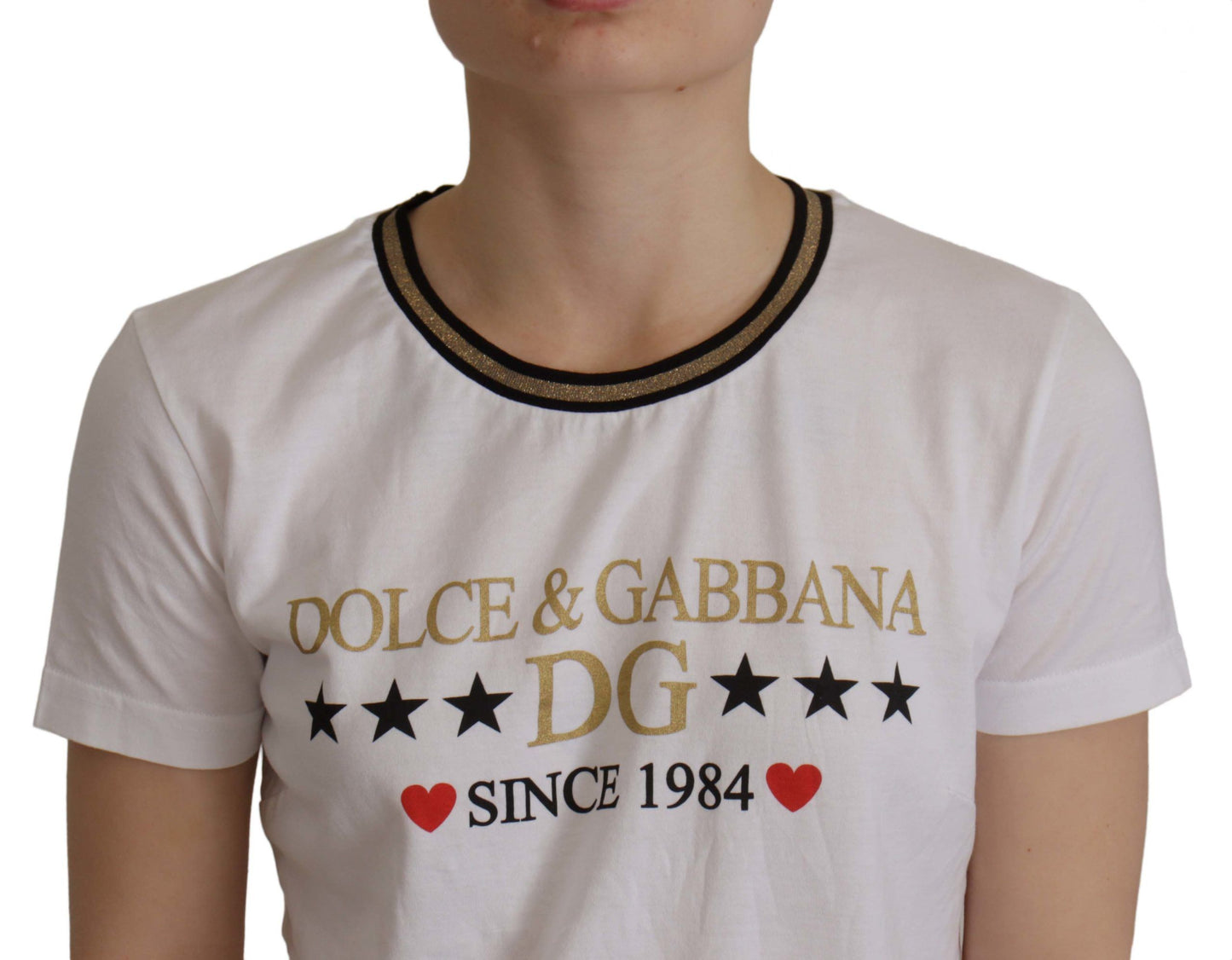 Multicolor DG Print Round Neck Tee