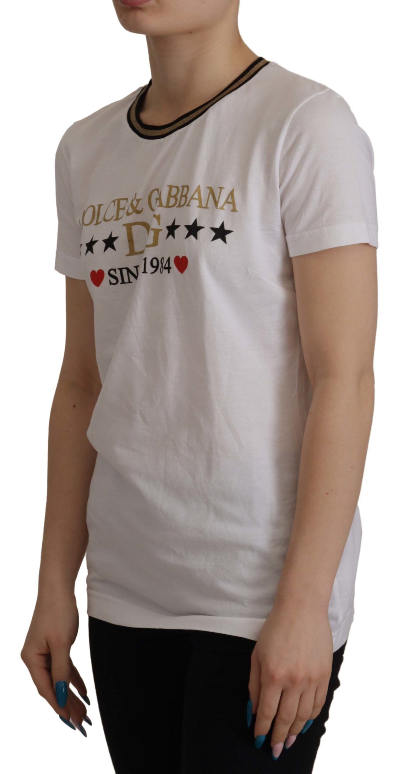Multicolor DG Print Round Neck Tee