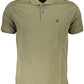 Green Cotton Men Polo Shirt