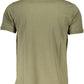 Green Cotton Men Polo Shirt