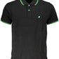 Black Cotton Men Polo Shirt