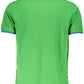 Green Cotton Men Polo Shirt