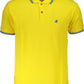 Yellow Cotton Men Polo Shirt