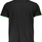 Black Cotton Men Polo Shirt