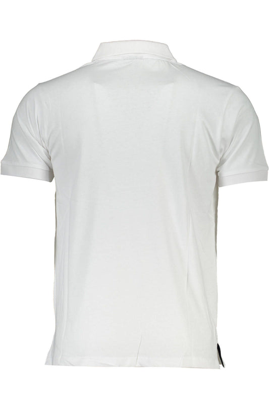White Cotton Men Polo Shirt