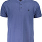 Blue Cotton Men T-Shirt