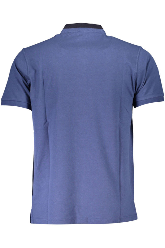 Blue Cotton Men T-Shirt