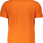 Orange Cotton Men Polo Shirt