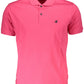 Pink Cotton Men Polo Shirt