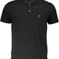 Black Cotton Men Polo Shirt