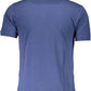 Blue Cotton Men Polo Shirt