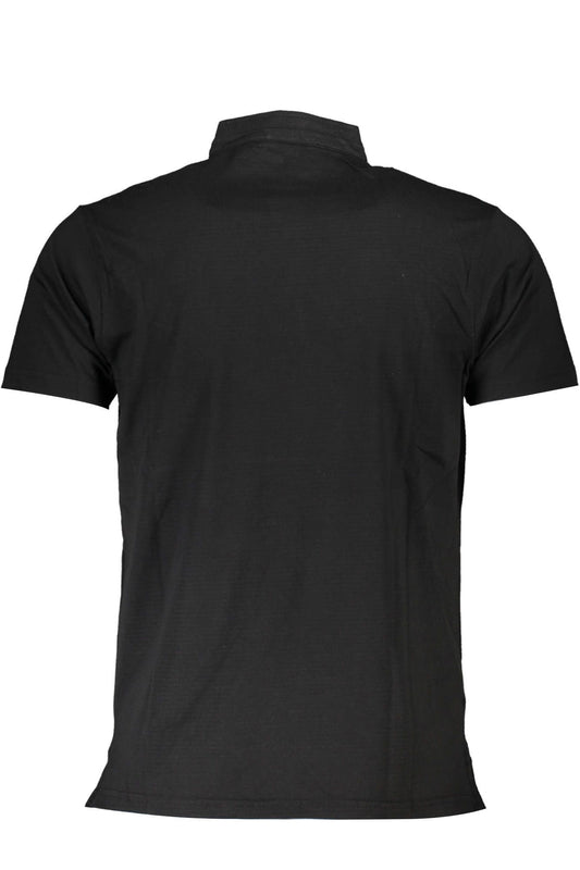 Black Cotton Men Polo Shirt