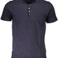 Blue Cotton Men T-Shirt
