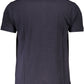 Blue Cotton Men Polo Shirt