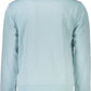 Light Blue Cotton Men Sweater
