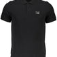 Black Cotton Men Polo Shirt