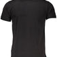 Black Cotton Men Polo Shirt