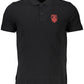 Black Cotton Men Polo Shirt