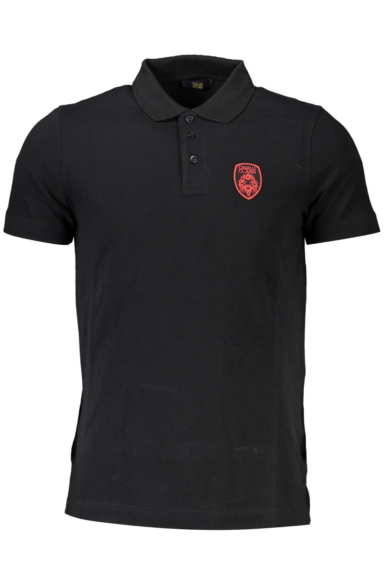 Black Cotton Men Polo Shirt