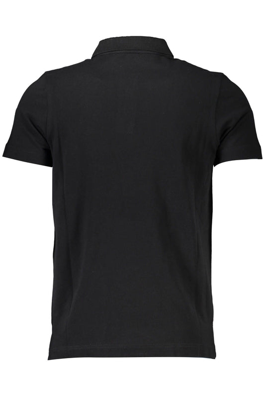Black Cotton Men Polo Shirt