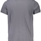 Gray Cotton Men Polo Shirt