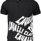 Black Cotton Men Polo Shirt