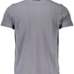 Gray Cotton Men Polo Shirt