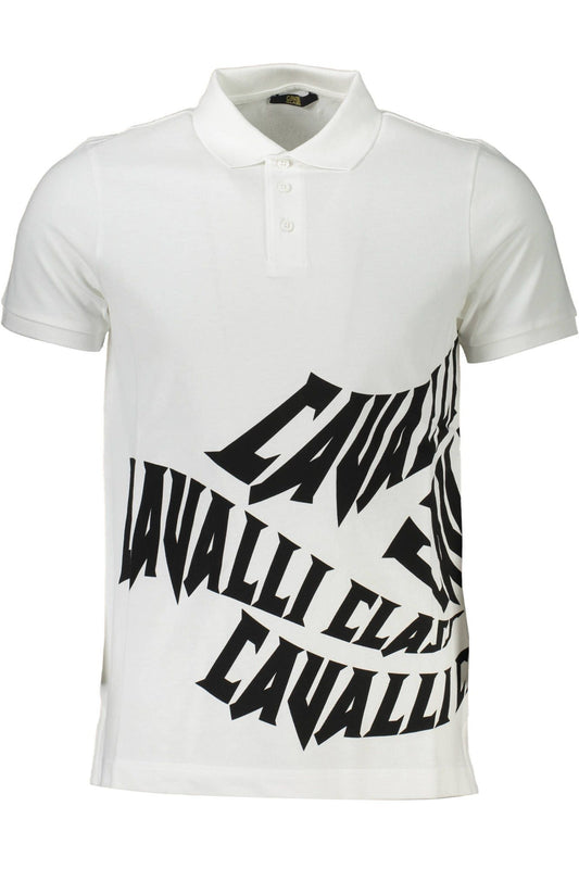 White Cotton Men Polo Shirt