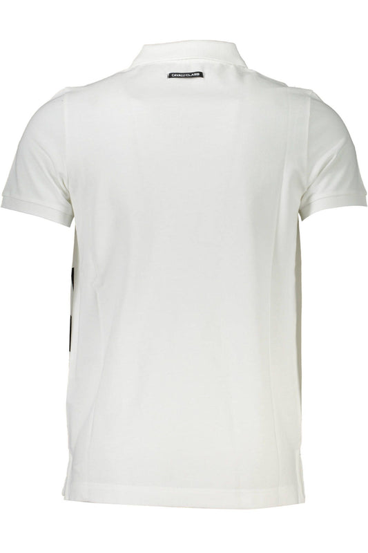 White Cotton Men Polo Shirt
