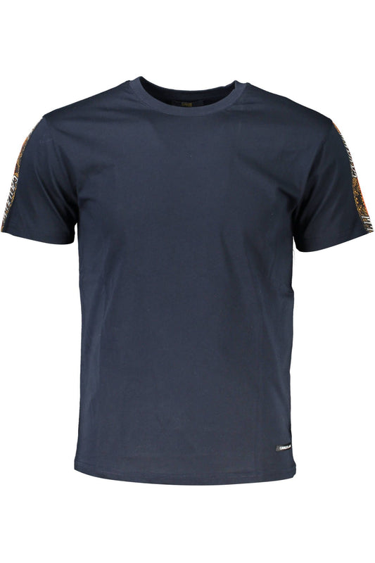 Blue Cotton Men T-Shirt
