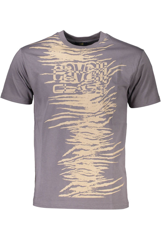 Gray Cotton Men T-Shirt