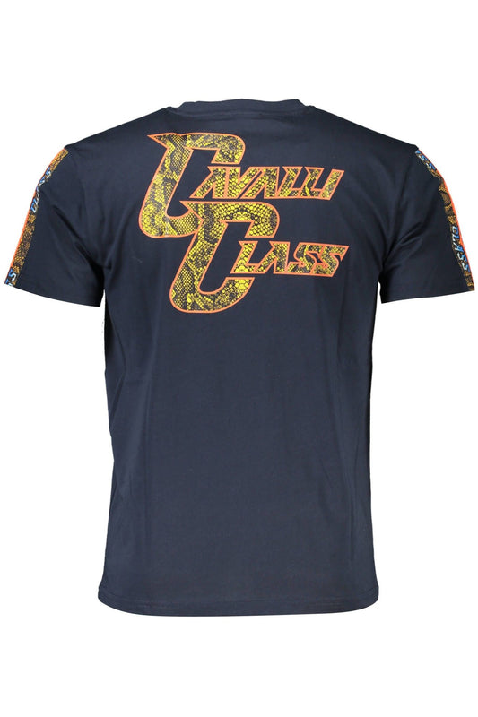 Blue Cotton Men T-Shirt