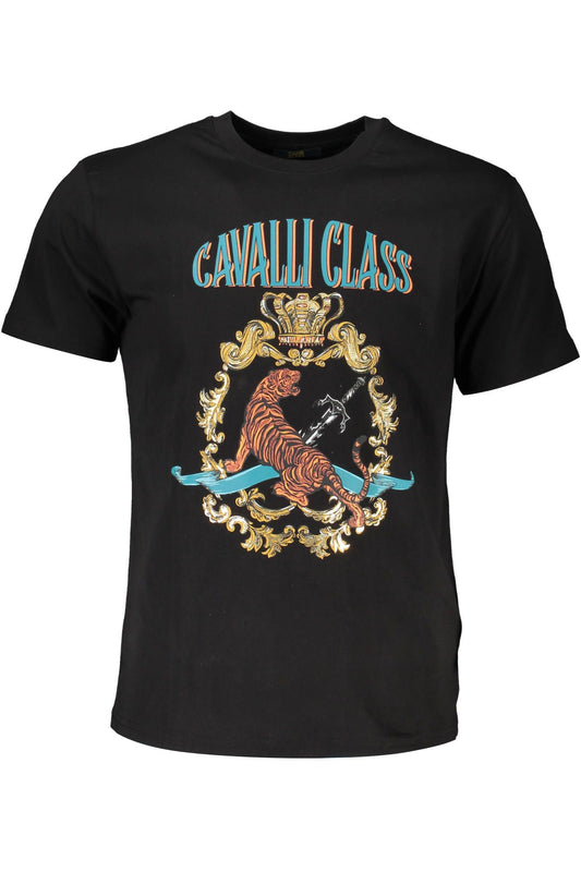 Black Cotton Men T-Shirt