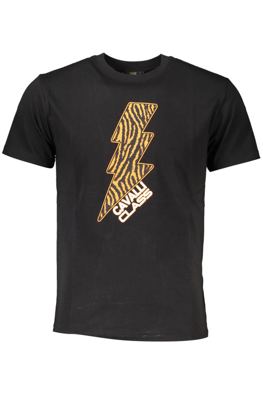 Black Cotton Men T-Shirt