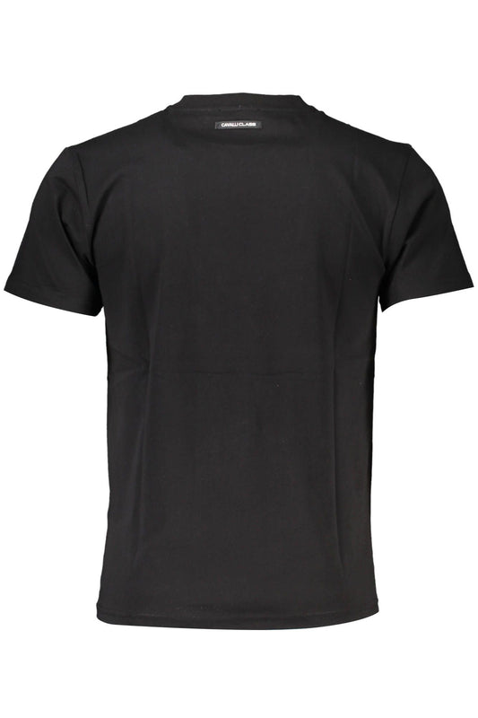 Black Cotton Men T-Shirt
