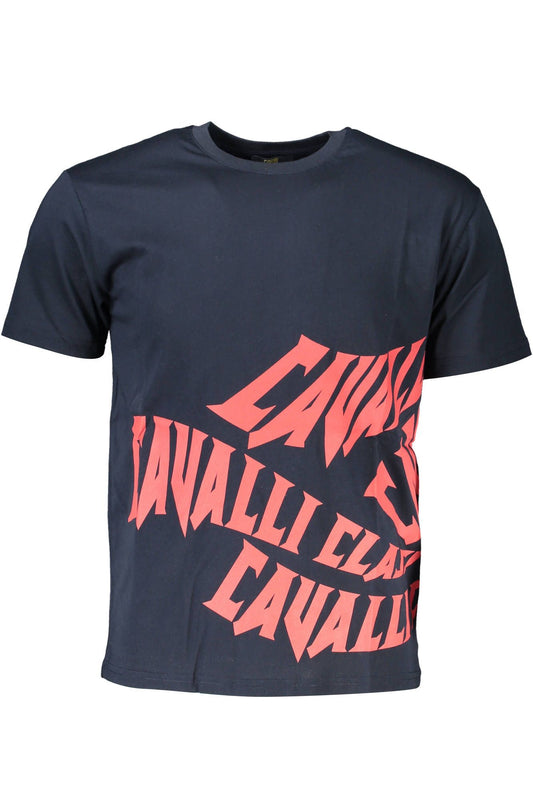 Blue Cotton Men T-Shirt