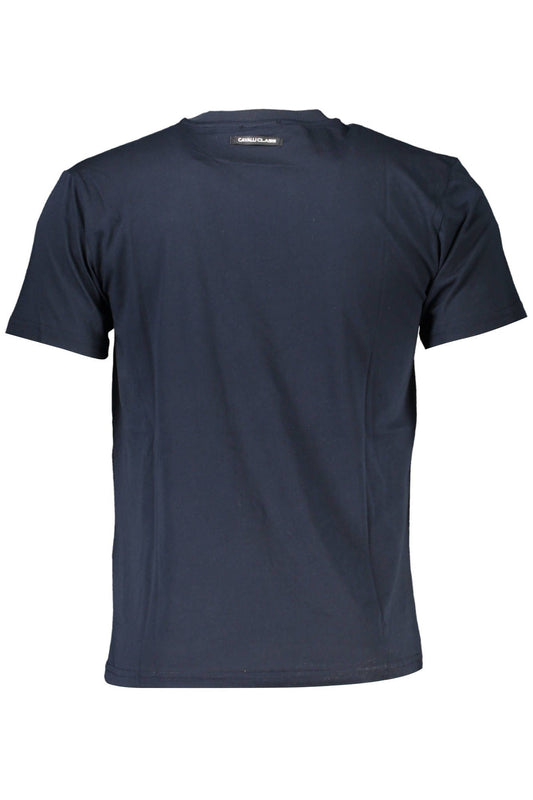 Blue Cotton Men T-Shirt