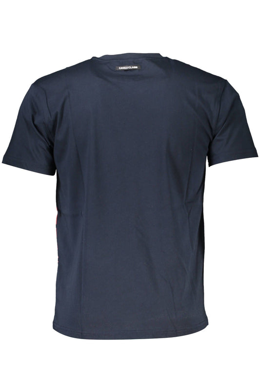Blue Cotton Men T-Shirt