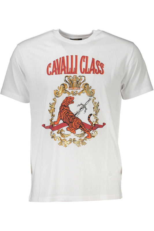 White Cotton Men T-Shirt