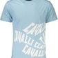 Light Blue Cotton Men T-Shirt
